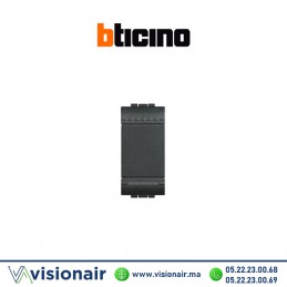 Interrupteur simple BTICINO LivingLight noir L4001N Casablanca Maroc