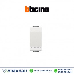 Interrupteur simple BTICINO LivingLight blanc N4001N Casablanca Maroc
