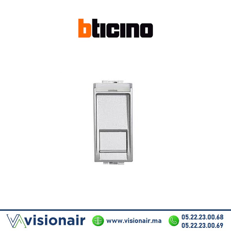 Prise RJ45 CAT6 BTICINO LivingLight gris NT4279C6 Casablanca Maroc