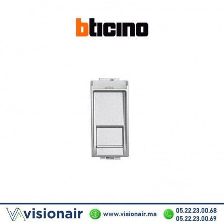 Prise RJ45 CAT6 BTICINO LivingLight gris NT4279C6 Casablanca Maroc