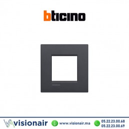 Plaque BTICINO LivingLight 2M anthracite LNA4802AR Casablanca Maroc