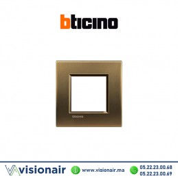 Plaque BTICINO LivingLight 2M bronze LNA4802BZ Casablanca Maroc
