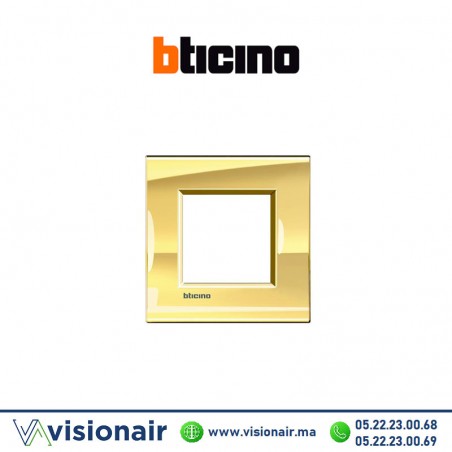 Plaque BTICINO LivingLight 2M or LNA4802OA Casablanca Maroc