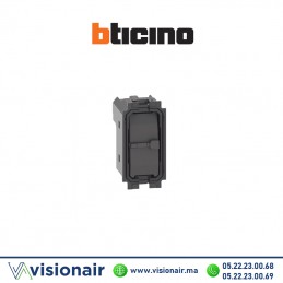 Double poussoir volet roulant 1M  BTICINO Living Now noir BTK4037N Casablanca Maroc