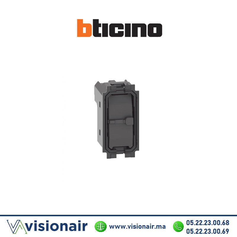 Double poussoir volet roulant 1M  BTICINO Living Now noir BTK4037N Casablanca Maroc