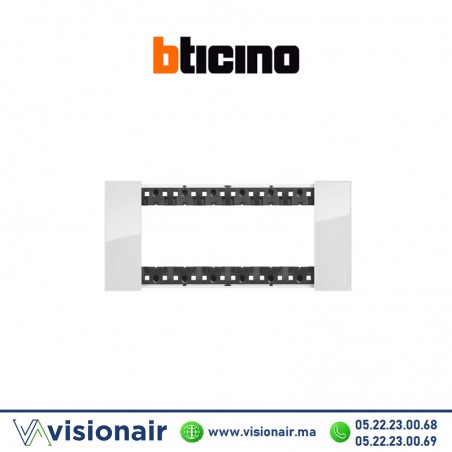 Plaque Bticino Living Now 6 modules Glacier BTKA4806DW Casablanca Maroc