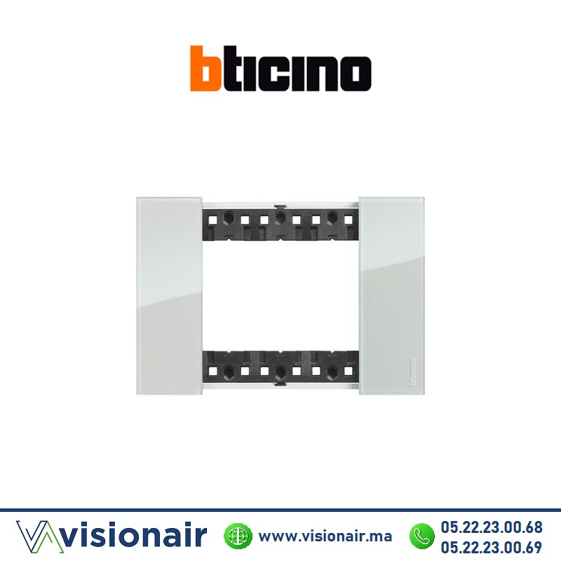 Plaque BTICINO Living Now 3 modules Ciel BTKA4803DA Casablanca Maroc