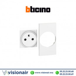 Enjoliveur prise FR 2M Bticino Living Now Blanc BTKW55F Casablanca Maroc