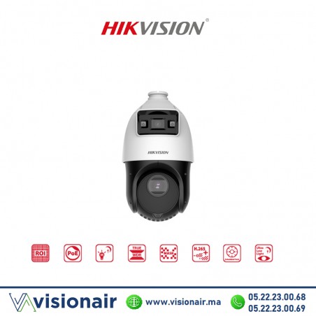 Camera IP Hikvision IP PTZ 4MP + 4MP 25X ColorVu DS-2SE4C425MWG-E Casablanca Maroc