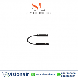 Connecteur flexible rail magnétique encastré noir Casablanca Maroc