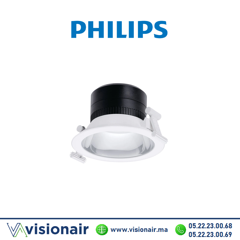 Panel LED PHILIPS Rond encastré 9,8W 4000°K DN391B Casablanca Maroc