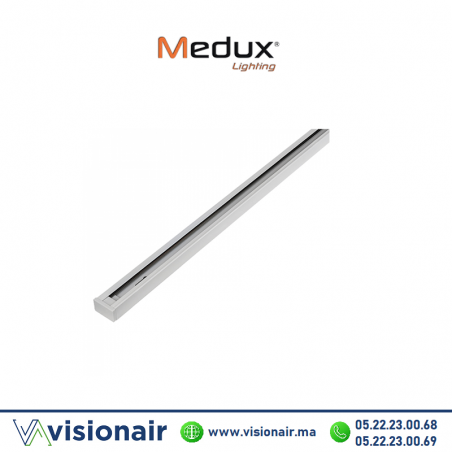 Rail blanc 2m en aluminium pour projecteur Casablanca Maroc