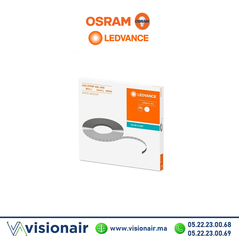 Ruban LED OSRAM LEDVANCE 13,2W/m 2700°K Casablanca Maroc