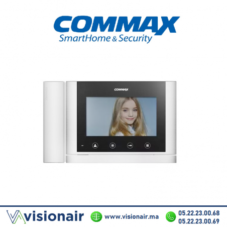 Moniteur vidéophone COMMAX TFT LCD 7'' BS Blanc CDV-70MHBSBL Casablanca Maroc