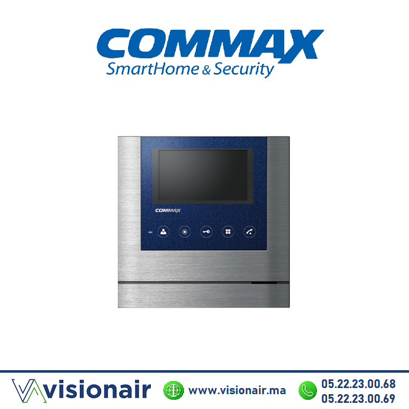 Moniteur vidéophone COMMAX écran LCD 4,3" Metal CDV-43MMET Casablanca Maroc