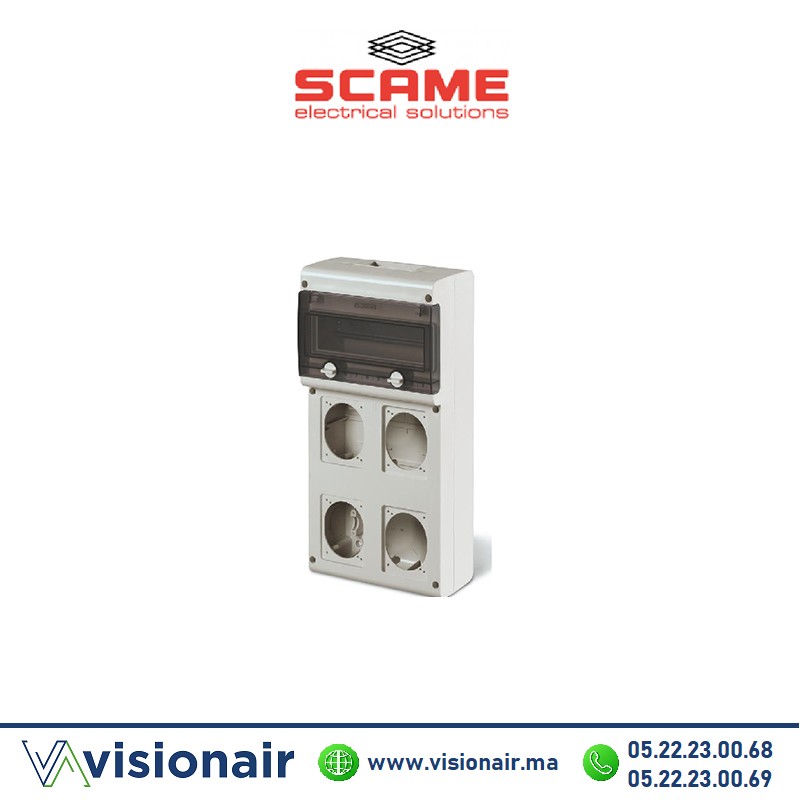 Coffret de chantier SCAME 4 prises 11M IP66 212x415x105 632.4500 Casablanca Maroc