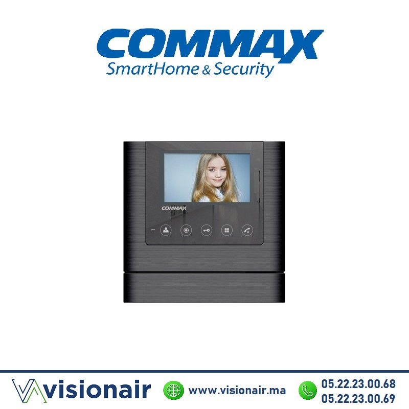 Moniteur vidéophone COMMAX écran LCD 4,3" Noir CDV-43MN Casablanca Maroc