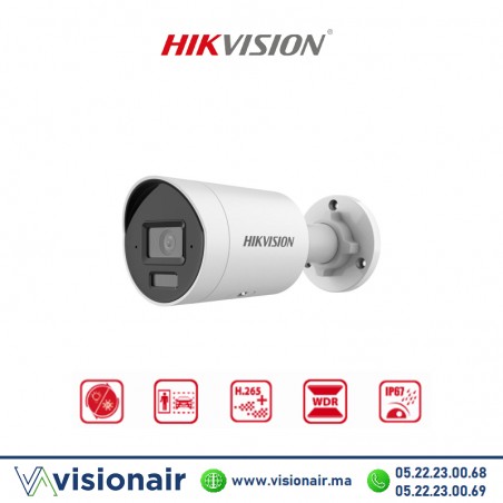 Caméra IP HIKVISION bullet 8MP Acusense Smart Hybrid light DS-2CD2083G2-LI2U Casablanca Maroc