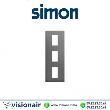 Cadre Simon 270 Minima 2 modules verticale Titane 27111630-096 Casablanca Maroc