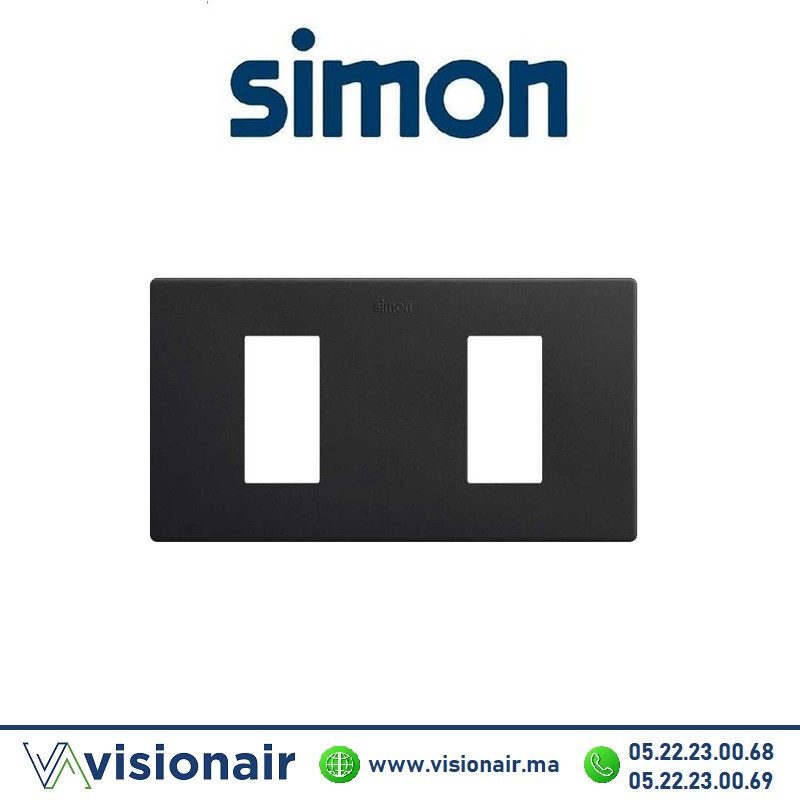 Cadre Simon 270 Minima 2 modules Noir mat 27101620-098 Casablanca Maroc