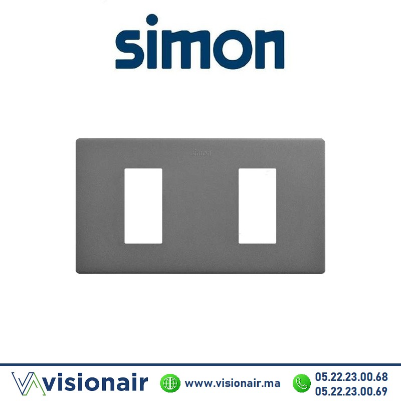 Cadre Simon 270 Minima 2 modules Titane 27101620-096 Casablanca Maroc