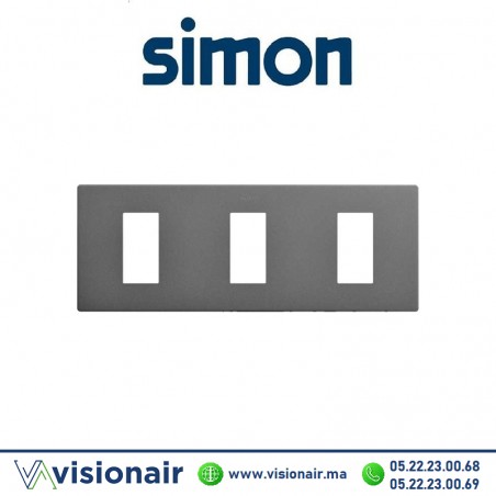 Cadre Simon 270 Minima 3 modules Titane 27101630-096 Casablanca Maroc