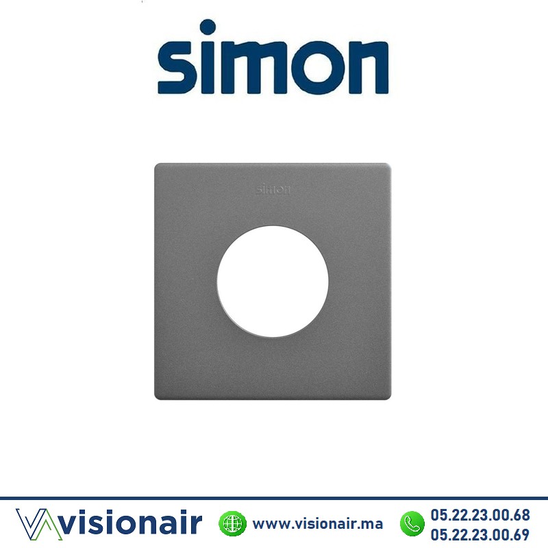 Cadre Simon 270 Minima 1 module 2P+T Titane 27110610-096 Casablanca Maroc