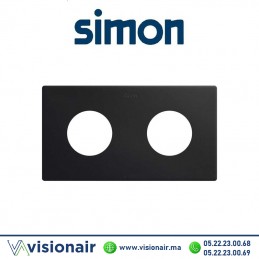 Cadre Simon 270 Minima 2 modules 2P+T Noir mat 27110620-098 Casablanca Maroc
