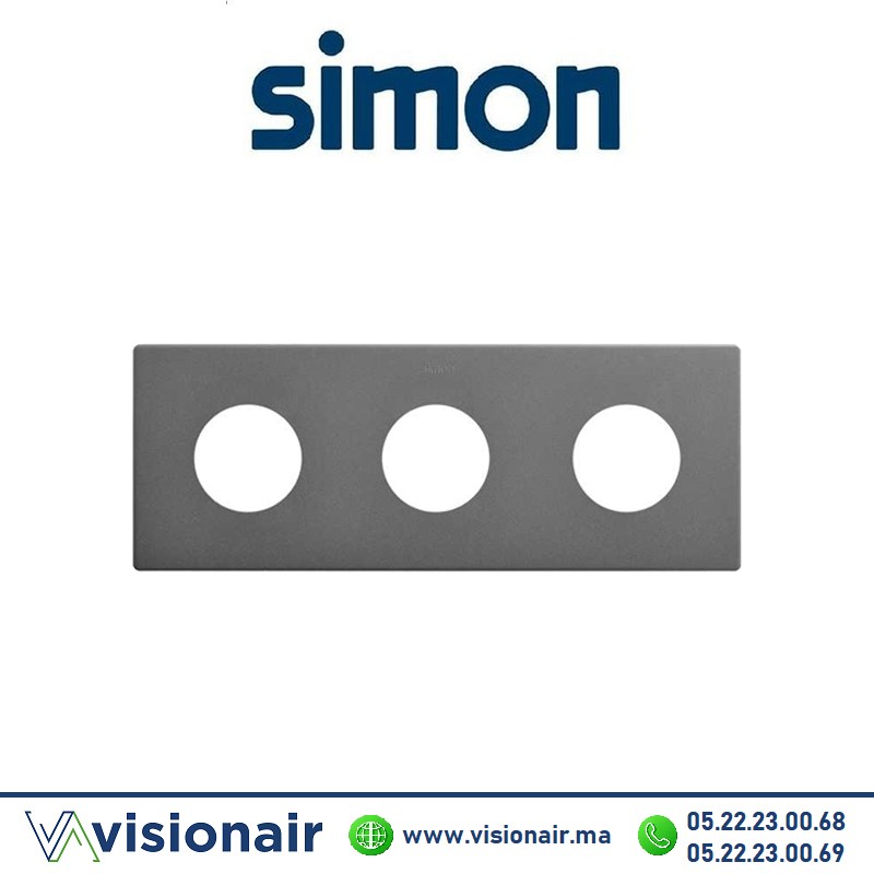 Cadre Simon 270 Minima 3 modules 2P+T CLEAN Titane 27110630-096 Casablanca Maroc