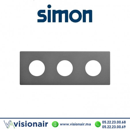 Cadre Simon 270 Minima 3 modules 2P+T CLEAN Titane 27110630-096 Casablanca Maroc