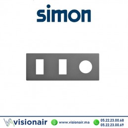 Cadre Simon 270 Minima 3 modules 2M étroit + prise 2P+T CLEAN Titane 27191630-096  Casablanca Maroc