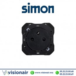 Prise Simon270 2P+T Noir 16A 250V 20000455-098 Casablanca Maroc
