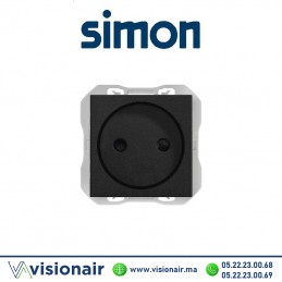 Prise Simon270 2P+T Noir 16A 250V bipolaire 20000431-098 Casablanca Maroc