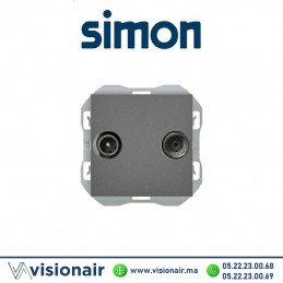 Prise R/TV+Sat Simon270 Titane 20000486-096 Casablanca Maroc