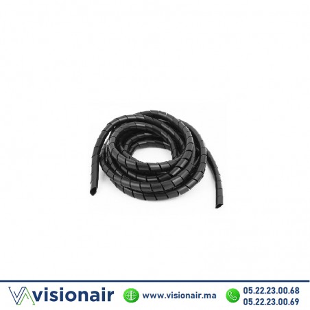 Gaine spirale noir D10 10M Casablanca Maroc