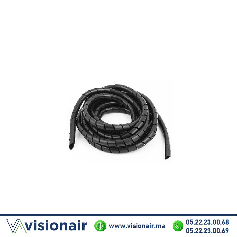 Gaine spirale noir D15 10M Casablanca Maroc
