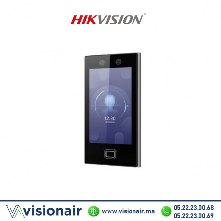 Pointeuse contrôle d'accès HIKVISION avec reconnaissance faciale, empreintes & cartes DS-K1T670MFWX Casablanca Maroc