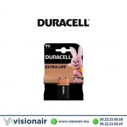 Pile DURACELL 9V 6LR61 alcaline Casablanca Maroc