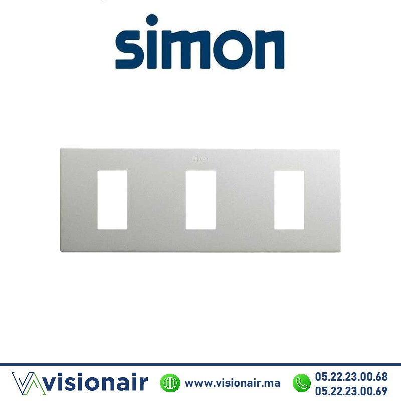 Cadre Simon 270 Minima 3 modules Aluminium 27101630-093 Casablanca Maroc