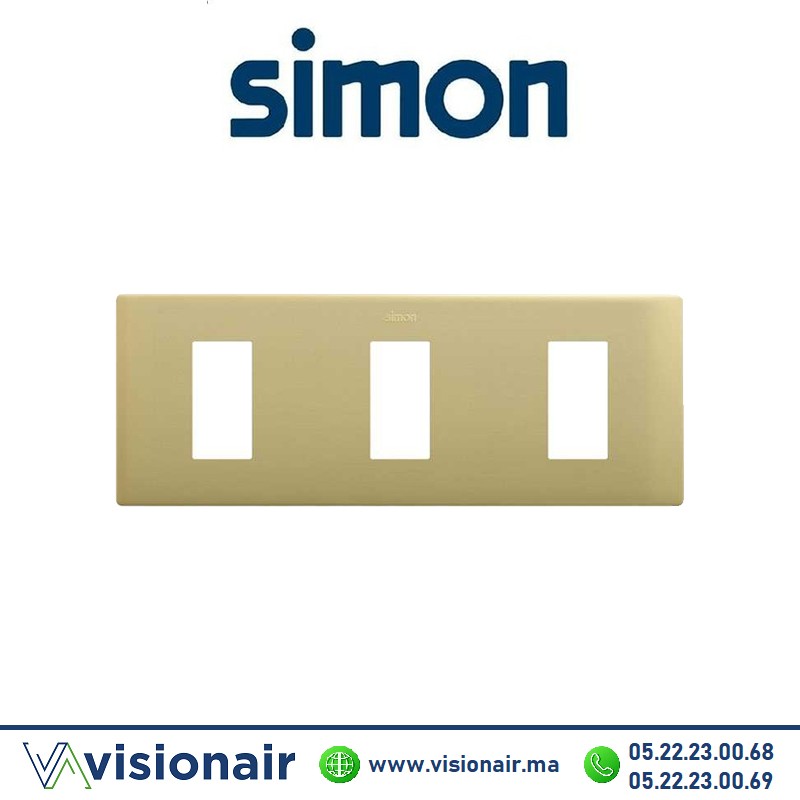 Cadre Simon 270 Minima 3 modules Laiton 27101630-097 Casablanca Maroc