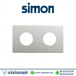 Cadre Simon 270 Minima 2 modules 2P+T CLEAN Aluminium 27110620-093 Casablanca Maroc