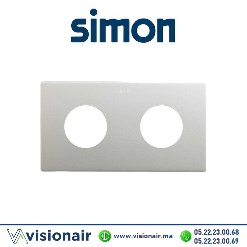 Cadre Simon 270 Minima 2 modules 2P+T CLEAN Aluminium 27110620-093 Casablanca Maroc