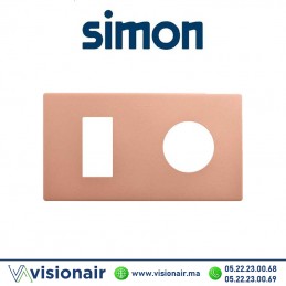 Cadre Simon 270 Minima 2 modules 1M étroit + prise 2P+T CLEAN Rose cold 27191620-091 Casablanca Maroc