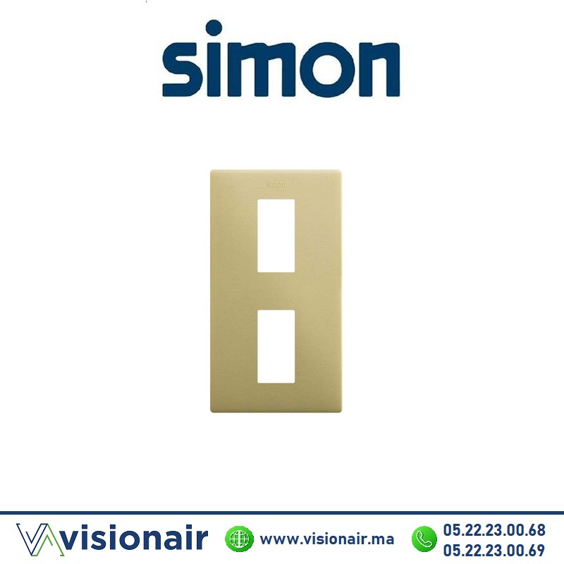 Cadre Simon 270 Minima 2 modules verticale Laiton 27111620-097 Casablanca Maroc