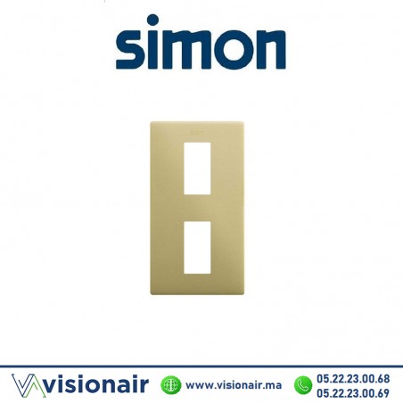 Cadre Simon 270 Minima 2 modules verticale Laiton 27111620-097 Casablanca Maroc