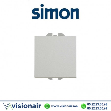 Interrupteur Simon 270 10AX va-et-vient aluminium 20000201-093 Casablanca Maroc