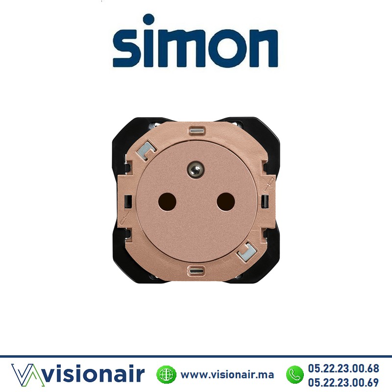 Prise Simon270 2P+T rose cold 16A 250V 20000455-091 Casablanca Maroc