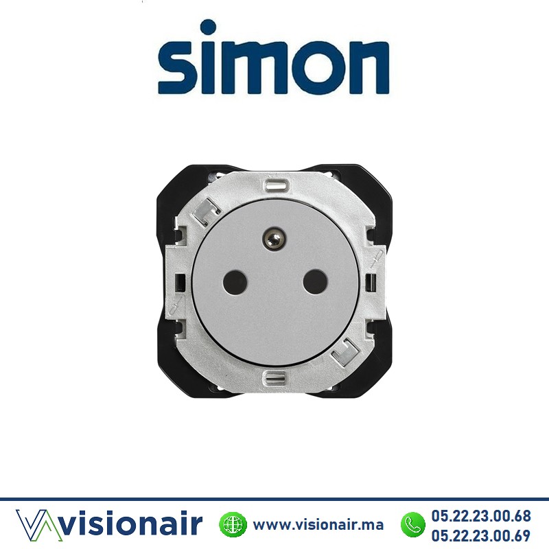 Prise Simon270 2P+T aluminium 16A 250V 20000455-093 Casablanca Maroc