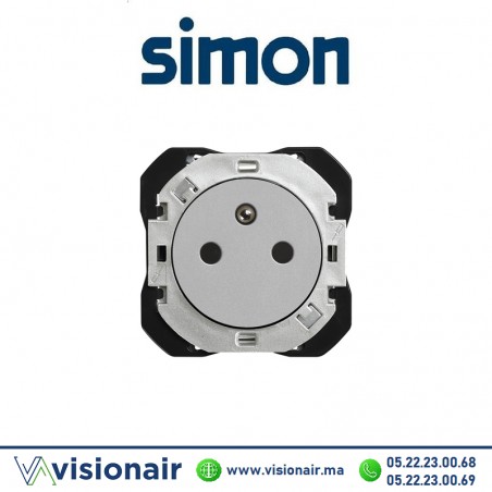 Prise Simon270 2P+T aluminium 16A 250V 20000455-093 Casablanca Maroc