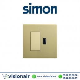 Kite monobloc Simon270 2P+T va-et-vient + prise USB laiton 27191610-097 Casablanca Maroc